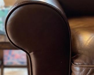 Leather 3-Seat Sofa. Measures 84" W x 36" D. Photo 2 of 2.