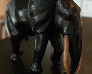 Carved Wood Elephant. Photo 1 of 2.