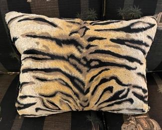 Tiger Print Pillow.
