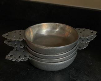 Pewter Cream Soup, Salad and Dinner Plates - Service for 8. Photo 3 of 3.