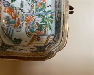 Antique Chinese Rectangular Bowl. Measures 9.5” x 8.5.” Photo 2 of 5.