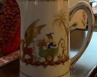 Antique Hand-Painted Tiffany Private Stock Pitcher. Photo 1 of 4.