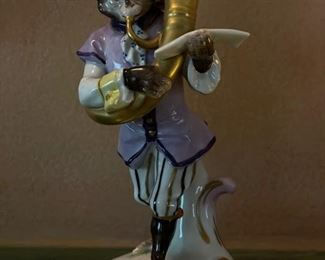 Volkstedt Porcelain 7 Pc Monkey Band. Photo 10 of 10.