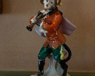 Volkstedt Porcelain 7 Pc Monkey Band. Photo 8 of 10.