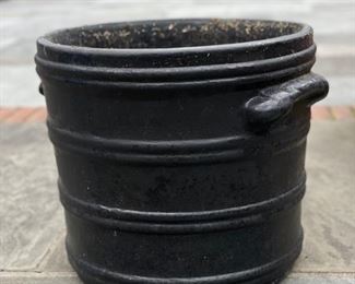 Ebonized Cast Concrete Planters.