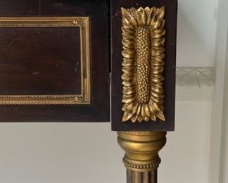 Wall-Mount Demi Lune with Marble Top - 2 Available. Each Measures 25" W x 15" D x 36" H. Photo 3 of 3.