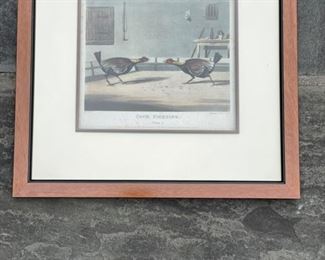 Set of 4 19th Century Hand-Colored Cock Fight Lithographs Published by R. Ackerman. Photo 2 of 5.