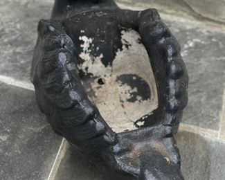 Ebonized Cast Metal Swan Planter - 2 Available. Photo 2 of 2.