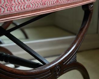 Antique Kindel Mahogany Bench. Photo 2 of 3.