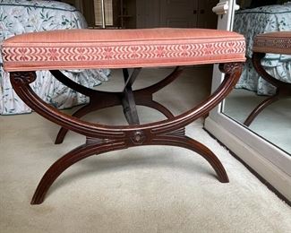 Antique Kindel Mahogany Bench. Photo 1 of 3.