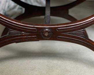 Antique Kindel Mahogany Bench. Photo 3 of 3.