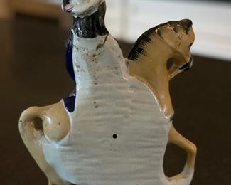 Antique Staffordshire Tom King Figurine. Measures 9.5" H. Photo 2 of 3.