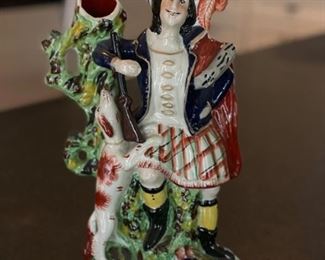 Antique Staffordshire Highlander Figurine. Measures 9.5" H. Photo 1 of 3.