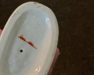 Pair of Antique Staffordshire Girl with Goat Figurines. Each Measures 4" W x 5" H. Photo 6 of 6.