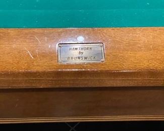 Brunswick Hawthorn Billiard Table. Measures 97" x 55". Photo 1 of 6.