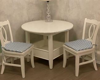 Children's play table set with 2 chairs. Photo 1 of 2.