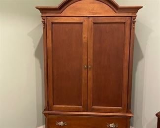 Betsy Cameron for Lexington cherry wood child's dressing cabinet with mirrored interior doors. Photo 1 of 4.