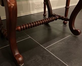 Vintage cherry wood child's vanity with mirror. Great as is but wouldn't this look amazing painted in lemon yellow? Photo 3 of 3.
