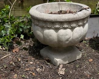 Cast stone planters - 4 available. Each measures 19" H with 19" opening. Photo 2 of 2.
