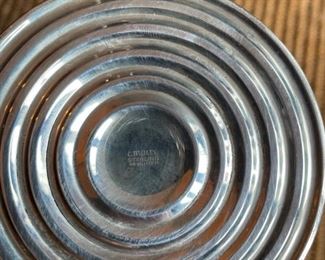 Pair of sterling silver weighted candelabras. Photo 3 of 3.