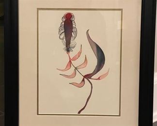 Modern watercolor botanicals. Each measures 19" x 23". Photo 1 of 3.