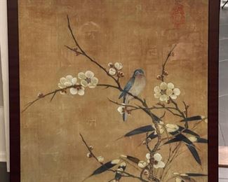 Bird artwork. Measures 24" x 25". Photo 1 of 2.