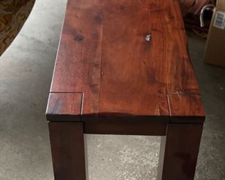 Farmhouse table with two benches. Measures 73" x 35" W. Benches measures 60" x 16" D x 18.5" H. Photo 3 of 3.