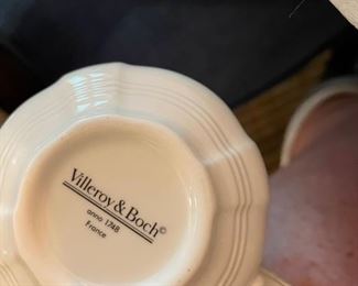 Sample of 57 Piece Villeroy & Boch white dinnerware. Photo 2 of 2.