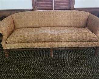 Recently reupholstered. Oh so comfy.