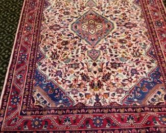 Handsome 3'5" by 5' Persian Sarouk rug.
Super condition.