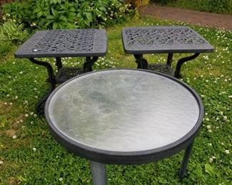 Outdoor tables.