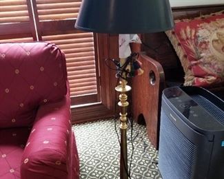 Handsome brass floor lamp
