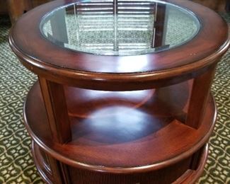 Round glass top ocassional table