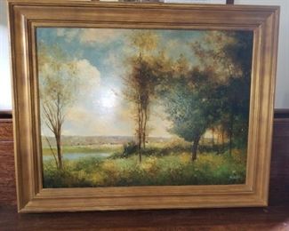 Lovely pastoral oil on canvas