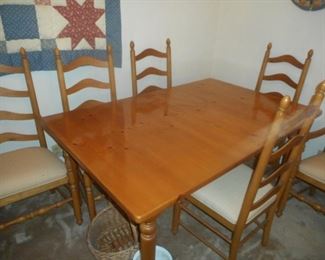 DINING TABLE & SIX CHAIRS