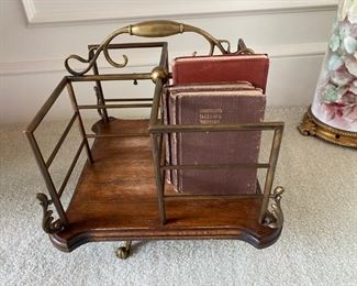Victorian Brass Mounted Revolving Book Stand
