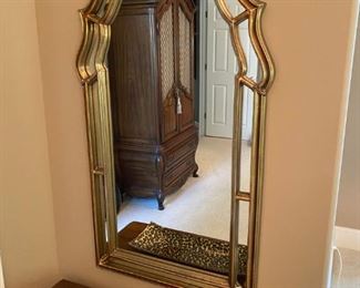 Mid-Century LaBarge Italian Regency Double Frame Mirror