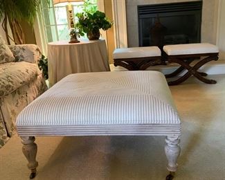 Highland House of Hickory - Upholstered Ottoman Table