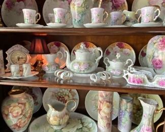 Beautiful hand-painted china including, H & C Heinrich Bavaria & House of Distinction