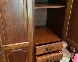 HOOKER, Computer Armoire in cherry hardwood with plenty of storage space