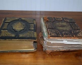 Lot 697 2 old Bibles 