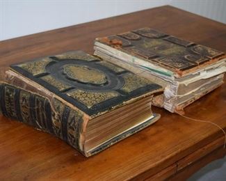 Lot 697 2 old Bibles 