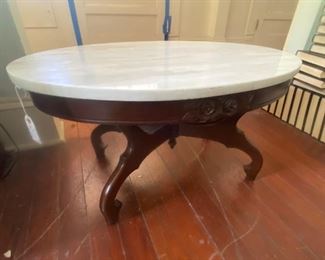 Vintage marble top coffee table