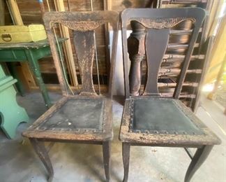 Antique chairs….  and many more than pictured here