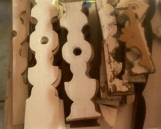 Vintage wood railing pieces 