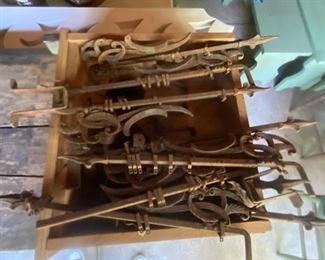 Antique metal curtain rods