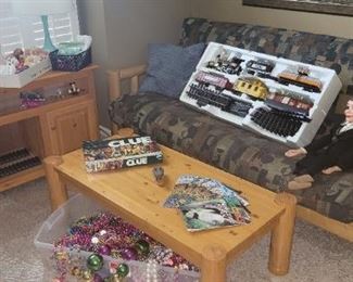 Pine futon and matching coffee table