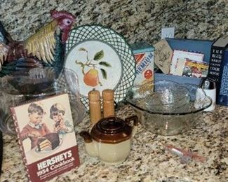 Kitchen decor and cookbooks