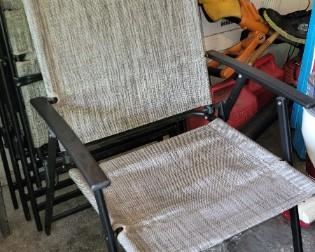 StyleWell outdoor folding chairs (two available)