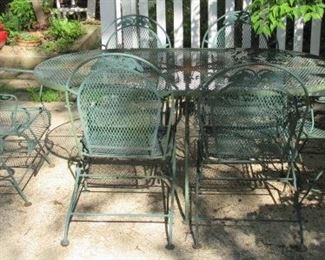 Metal Patio Table w/6 Chairs